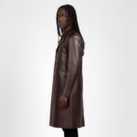 Men's Real Leather Trench Coat - Image 7