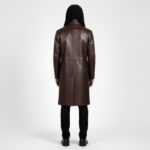 Men's Real Leather Trench Coat - Image 6