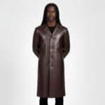 Men's Real Leather Trench Coat - Image 8