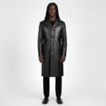 Men's Real Leather Trench Coat - Image 12