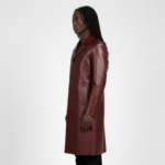 Men's Real Leather Trench Coat - Image 14