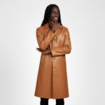 Men's Real Leather Trench Coat - Image 4