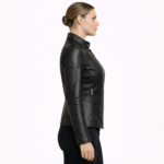 Beautiful Women’s Black Rider Jacket - Image 3