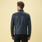 Blue Cavallino Rampante Bomber Jacket For Men’s - Image 2