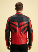 Red Leather Biker Jacket - Image 2