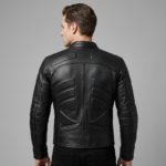 Blade Armor Biker Leather Jacket In Black - Image 2