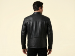 Extra Warm Black Biker Leather Jacket - Image 2