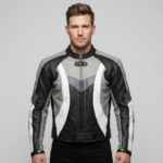 Stylish Black & Grey Biker Jacket