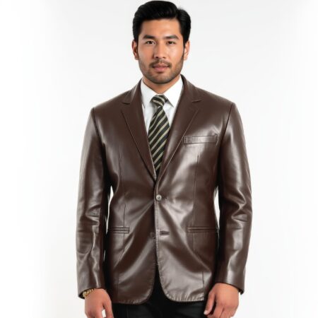 Men's Real Leather Blazer