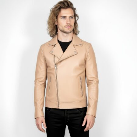 Real Leather Biker Jacket for Men